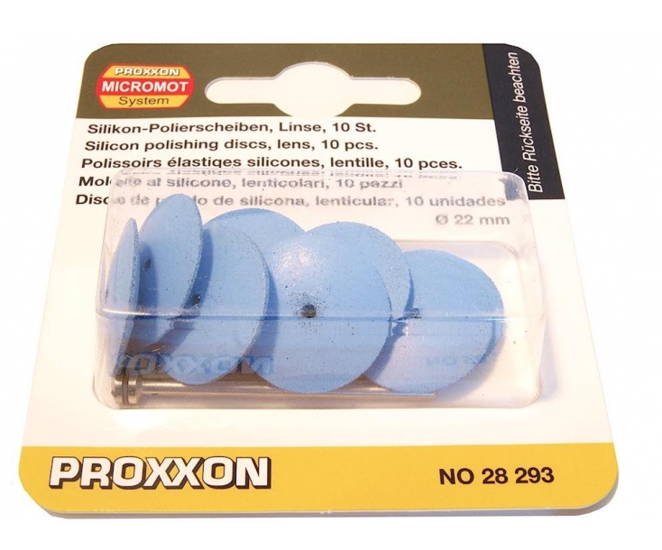 Диски силиконовые Ø 22 мм полировальные (форма линза) Proxxon 28293 10 шт.