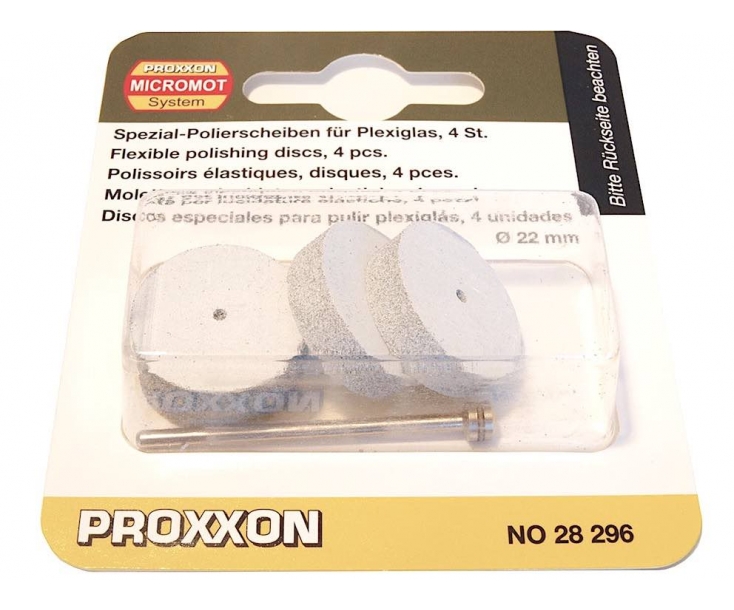 Шайбы Ø 22 мм полировальные для оргстекла Proxxon 28296 4 шт.