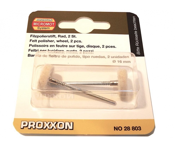 Насадки полировальные войлочные (пуля Ø 8 мм) Proxxon 28801 2 шт.