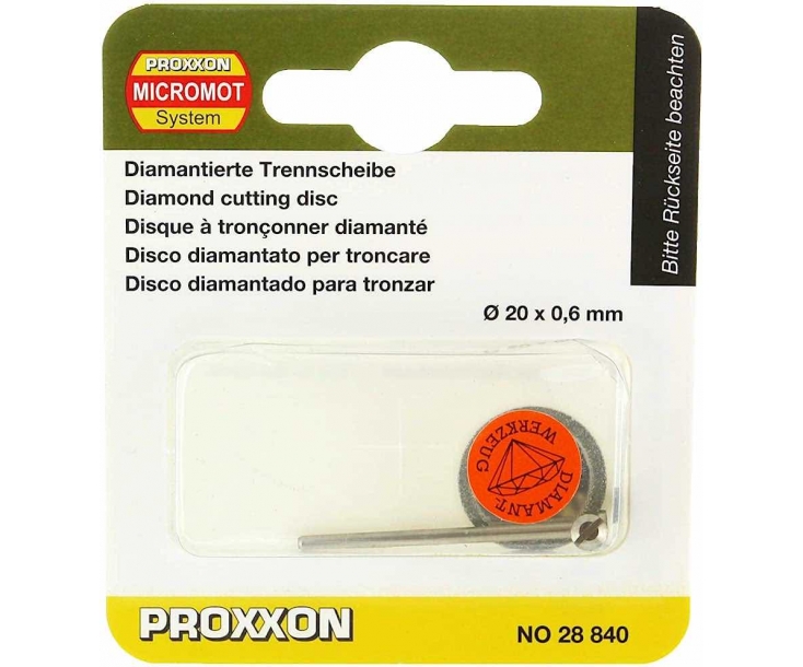 Отрезной диск алмазный с держателем Proxxon Ø 20 мм 28840