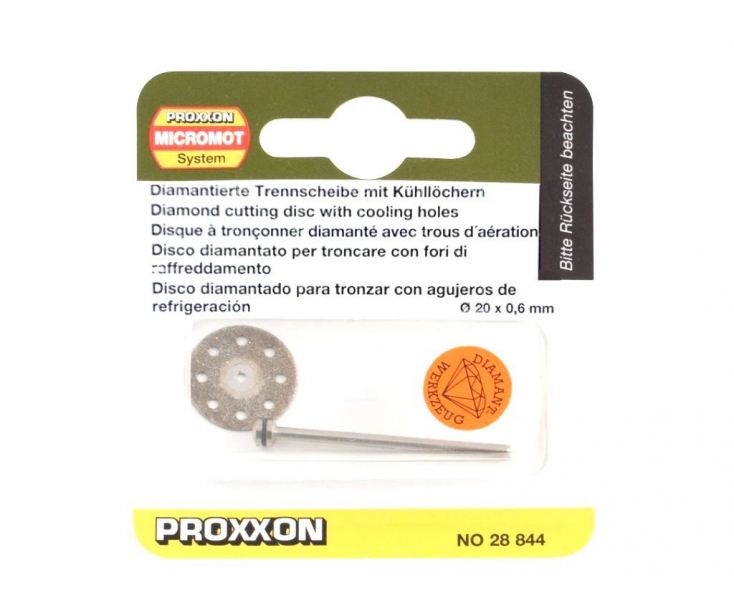 Отрезной диск алмазный с вентиляционными отверстиями Proxxon Ø 20 мм 28844