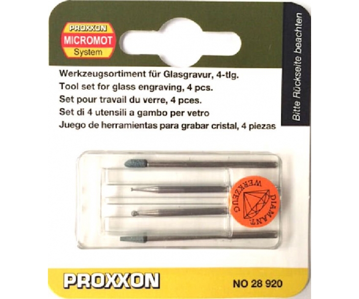 Набор для работ по стеклу Proxxon 4 предмета 28920