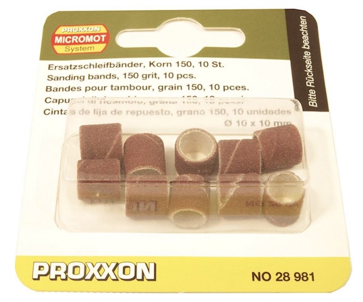 Цилиндры шлифовальные Ø 10 мм К150 Proxxon 28981 10 шт.