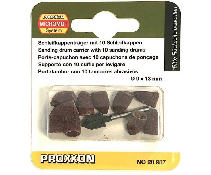Конусы шлифовальные Ø 8 мм К80 / К150 с держателем Proxxon 28987 10 шт.