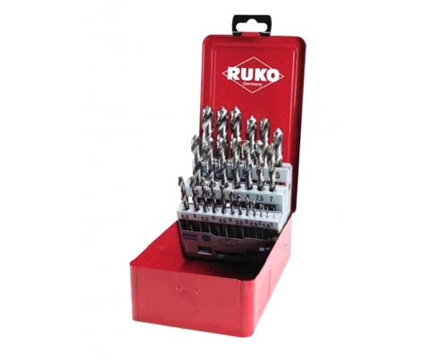 Набор сверл по металлу Ruko HSS-G 1,0 - 13,0 х 0,5 мм 214215 25 шт.
