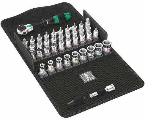8100 SA All-in Zyklop Speed - набор с трещоткой, привод 1/4 Wera WE-003755