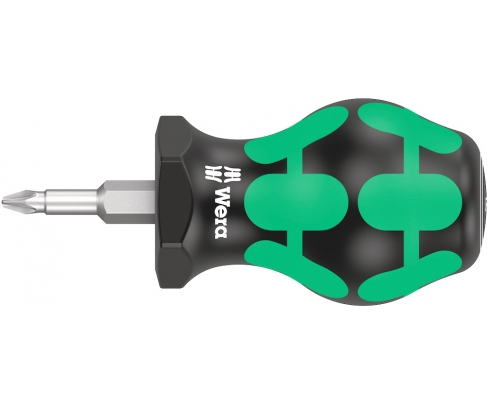 Короткая отвертка/отвертка для карбюратора Stubby  355 PZ Wera для винтов Pozidriv, PZ1 х 25 мм, WE-008853