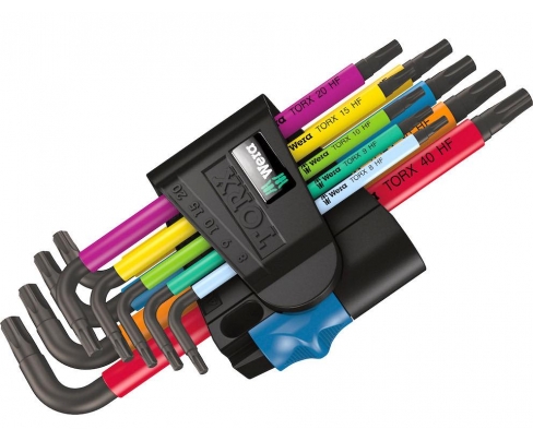 Набор Г-образных ключей TORX Wera 967/9 TX Multicolour HF 1 WE-024179