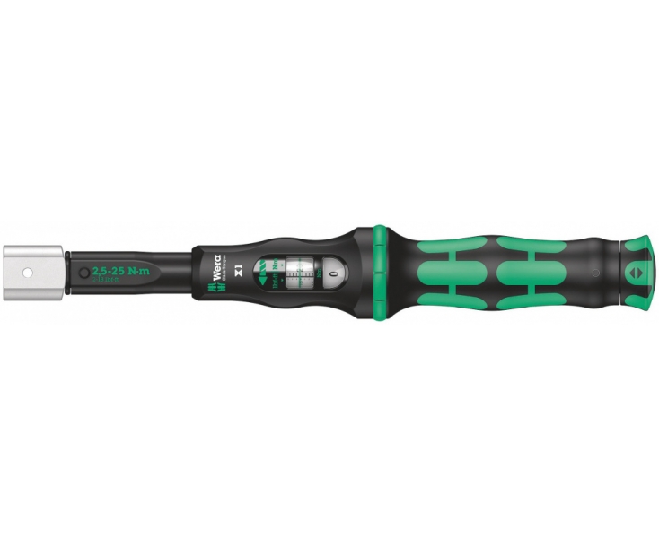 Динамометрический ключ Wera Click-Torque X 1 2,5-25 Nm для сменных насадок WE-075651