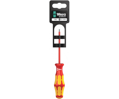 Отвертка Wera Kraftform 160 i VDE WE-100004 1.0 x 5.5 x 125 изолированная шлицевая