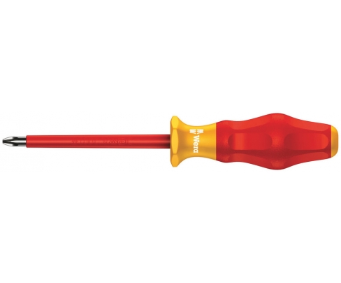 Изолированная отвертка для винтов Kraftform Comfort Wera 1165 i PZ VDE, PZ 1 / 80 мм, WE-031611