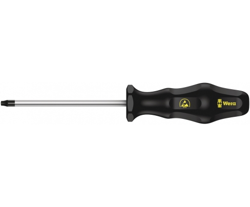 Отвертка TORX BO Wera Kraftform ESD 1567 WE-030129 TX 25 х 100 для винтов с предохранительным штифтом