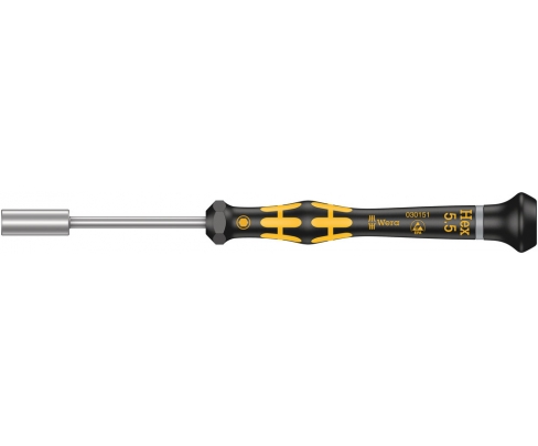 Отвертка-торцовый ключ HEX Wera Kraftform Micro ESD 1569 WE-030151 5.5 x 60 для винтов с шестигранной головкой