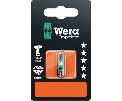 867/1 IMP DC SB Impaktor Насадка для винтов TORX TX 30 х 25 Wera WE-073926 в блистере (5 шт)