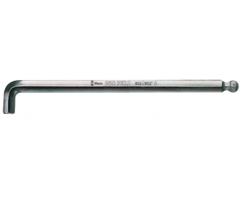Г-образный ключ 1,5 мм, метрический, хромированный Wera 950 PKLS WE-022040 (10 шт)