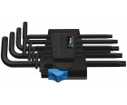 Набор Г-образных ключей с фиксирующей функцией Wera 967 L/9 TORX® HF BlackLaser WE-024244