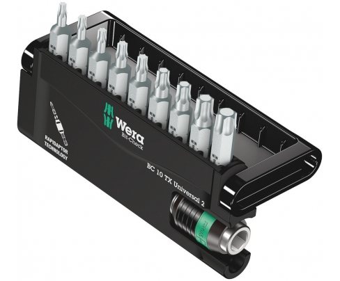 Bit-Check 10 TX Universal 2 Набор насадок и держатель Wera WE-057115
