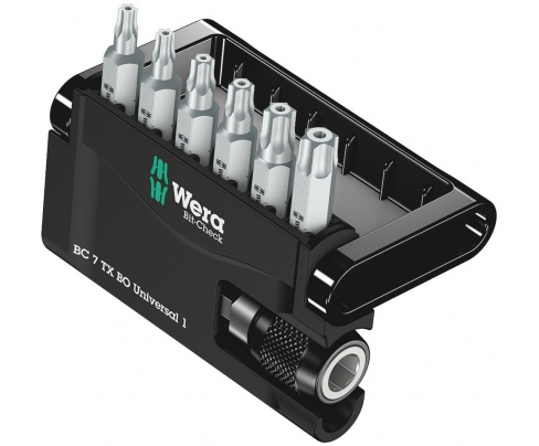Bit-Check 7 TX BO Universal 1 Набор насадок и держатель Wera WE-056158 7 пр.