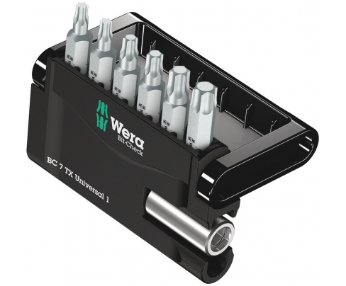 Bit-Check 7 TX Universal 1 Набор насадок и держатель Wera WE-056294