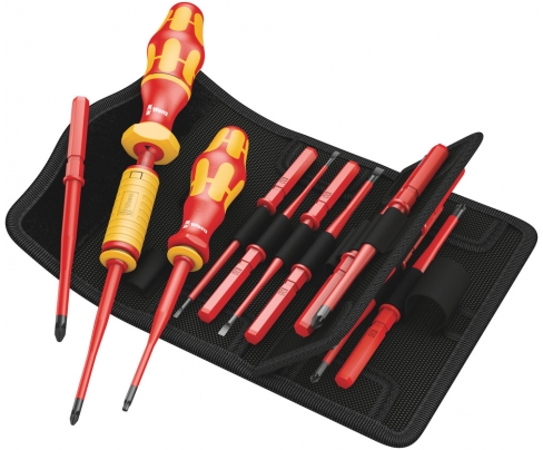 Набор отверток изолированных PH PZ PZ/S TX SL Wera Kraftform Kompakt VDE Torque 1,2 - 3,0 Nm extra slim 1 WE-135906