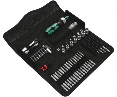 Kraftform Kompakt H 1 для работ по дереву Сумка с насадками (SL, PH,PZ,TX, TX BO, HEX) Wera, WE-135939