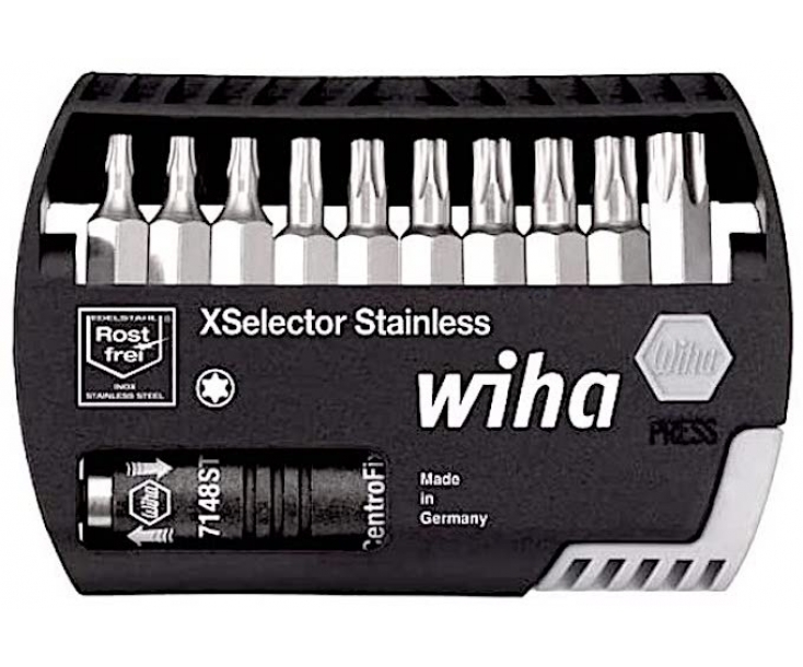 Набор с битами TORX XSelector Stainless 7944-5ST5 Wiha 32911, 11 предметов
