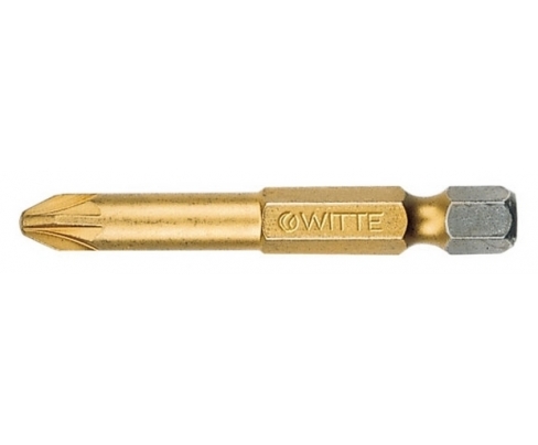 Набор крестовых бит TIN Pozidriv PZ2х50 мм Witte 49275 10 пр.