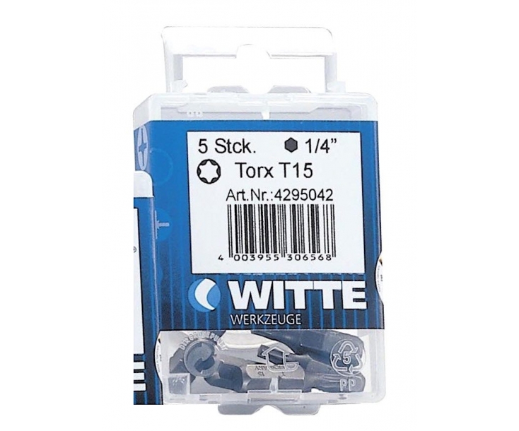 Набор бит TORX STAINLESS T20х25 мм Witte 427732200 5 шт.