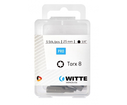 Набор бит TORX T8х25 мм Witte 429501200 5 шт.
