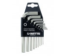 Набор шестигранных HEX никелированных штифтовых ключей Witte 45021 9 предметов