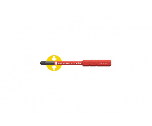 Бита Wiha SoftFinish electric slimBit Xeno Slotted 2831-13 34588 SL/PH2 х 75 х 5,5Нм
