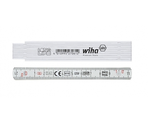 Метр складной Longlife 1 м Wiha 410 1000 27061 желтый