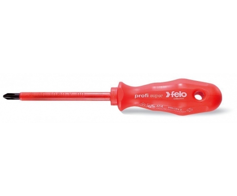 Отвертка крестовая Phillips диэлектрическая Felo Super profi серия 600 PH0 x 60 61400190