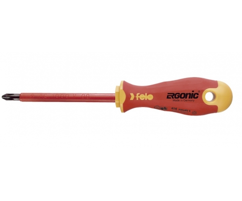 Отвертка крестовая Phillips диэлектрическая Felo Ergonic серия 400 PH1 x 80 41410290