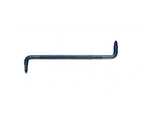 Отвертка изогнутая Z-образная двусторонняя Felo крестовая Pozidriv PZ1/PZ2 x 135 мм 34112000