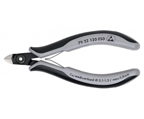 Прецизионные кусачки боковые для электроники антистатические ESD Knipex KN-7922120ESD