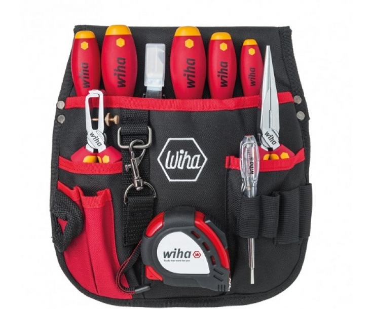 Набор инструментов для электрика в поясной сумке Wiha 9300-013-02 40282, 10 предметов