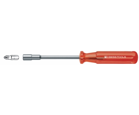 Универсальный держатель бит C6,3 1/4" с фиксирующим кольцом PB Swiss Tools PB 186.6-100