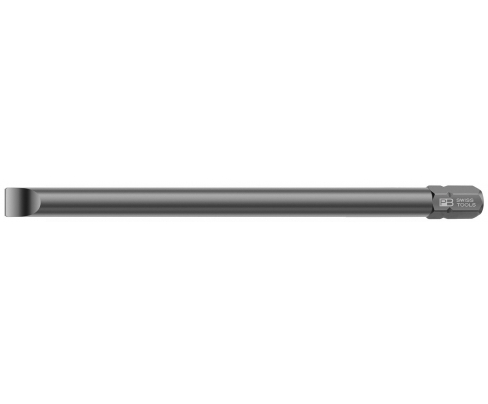 Бита шлицевая PrecisionBits C6,3 с внешним шестигранником 1/4 PB Swiss Tools PB C6L.100 / 1-80 0.5 x 3.5
