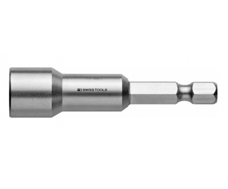 Бита-торцовая головка HEX Nut PrecisionBits E6,3 с внешним шестигранником 1/4 PB Swiss Tools PB E6.200/10 M с магнитом M10