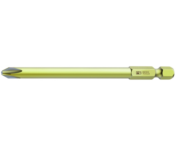 Бита крестовая Phillips PrecisionBits E6,3 с внешним шестигранником 1/4 PB Swiss Tools PB E6L.190 / 2 PH2