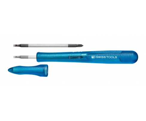 Отвертка прецизионная PB Swiss Tools со сменным жалом SL PH PB 168.00-30 BL синяя