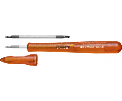 Отвертка прецизионная PB Swiss Tools со сменным жалом SL PH PB 168.00-30 RE красная