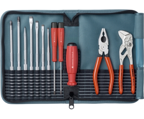 Набор с комбинированными жалами SL PH серии PB 215 PB Swiss Tools PB 8219.PE бирюзовый 12 пр.