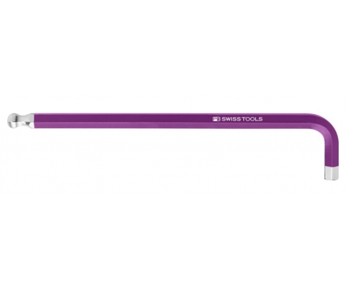 Ключ штифтовый HEX длинный PB Swiss Tools PB 212L.1,5 PU со сферической головкой, сиреневый M1,5