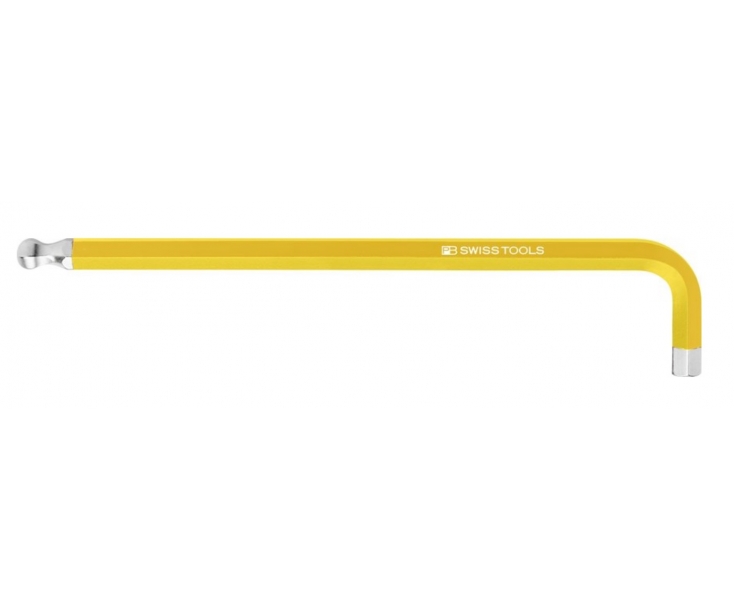 Ключ штифтовый HEX длинный PB Swiss Tools PB 212L.2 YE со сферической головкой, желтый M2