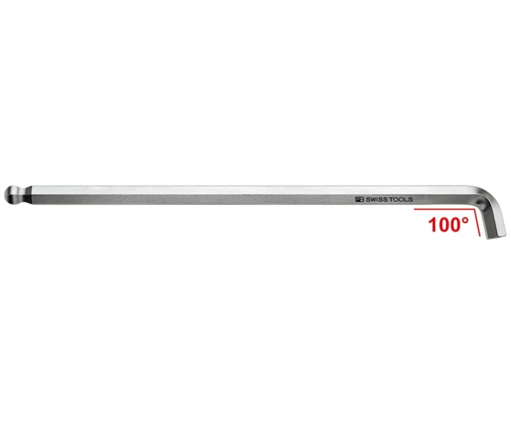 Ключ штифтовый HEX длинный PB Swiss Tools PB 2212.L 2 со сферической головкой угол 100º M2