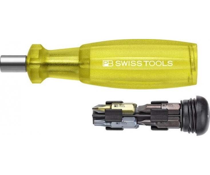 Универсальный магазинный держатель бит C6,3 1/4" Insider 1 SL PH TX Multicraft PB Swiss Tools PB 6460.Yellow