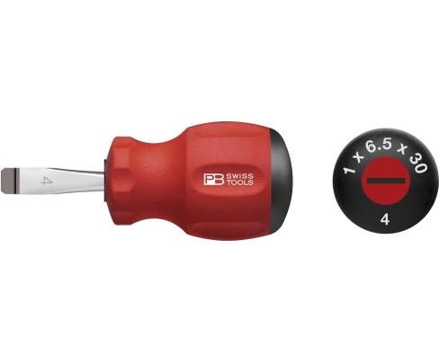 Отвертка шлицевая короткая SwissGrip PB Swiss Tools PB 8135.6-30 1.6 x 10