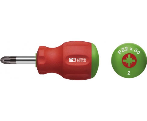Отвертка крестовая Pozidriv SwissGrip короткая PB Swiss Tools PB 8194.2-35 PZ2